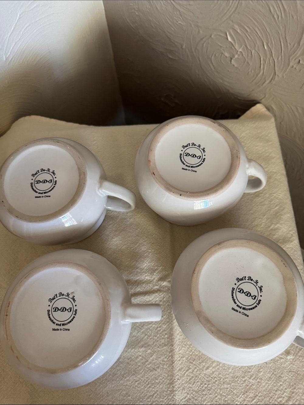 White Soup Mugs Set - Chicken, Tomato, Potato, Vegetable Designs - Picture 6 of 6
